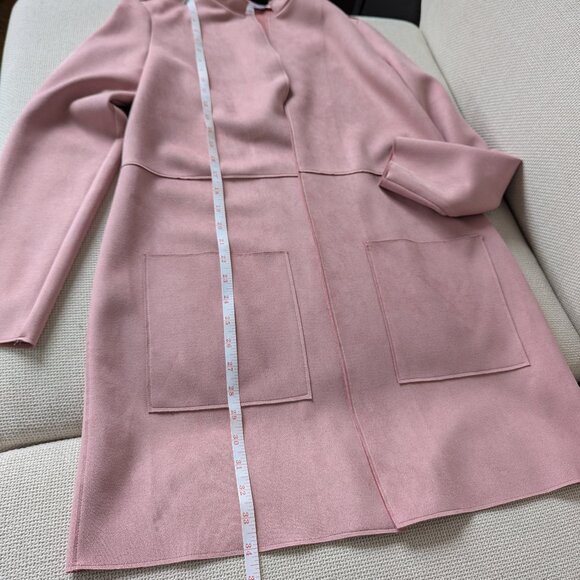 Nygard Light Pink Faux Suede Belted Coat, Size S - Picture 6 of 10